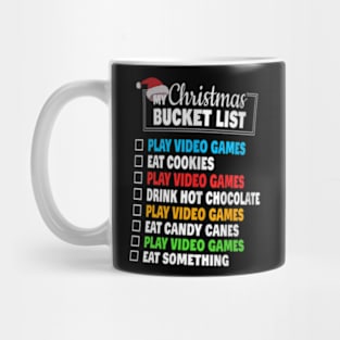 Xmas Bucket List Video Games Christmas Mug